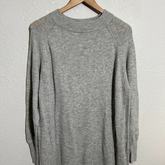 Muji Wool Sweater Dress Womens M/L Midi Long Sleeve Minimalist Quiet Luxury - Picture 3 of 7